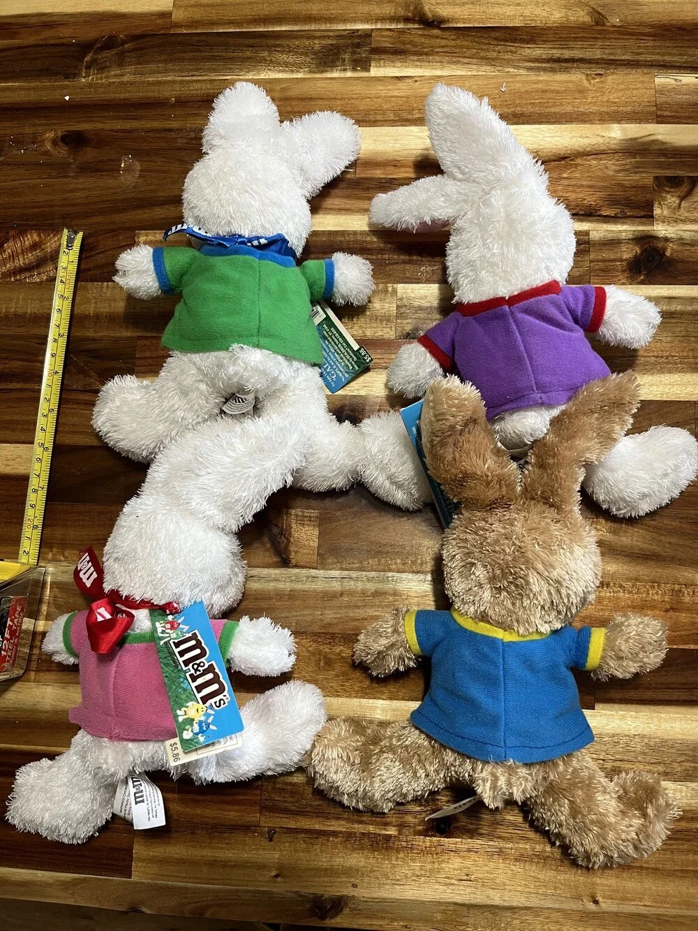 M&M's Plush Bunny 10 Inch Soft Toy Set of 4